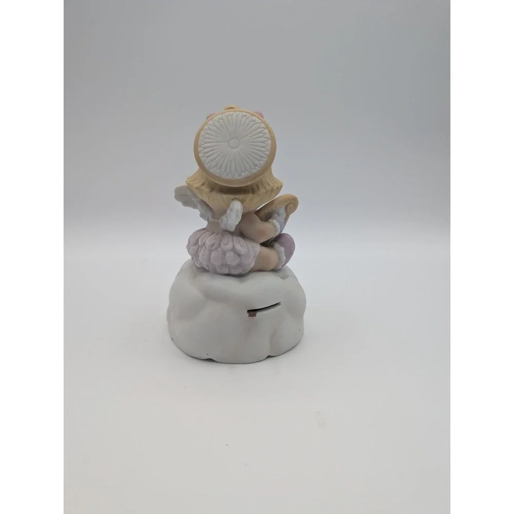 Vintage Muppet Babies Miss Piggy Angel Music Box Brahms Lullaby Tune Enesco 1983